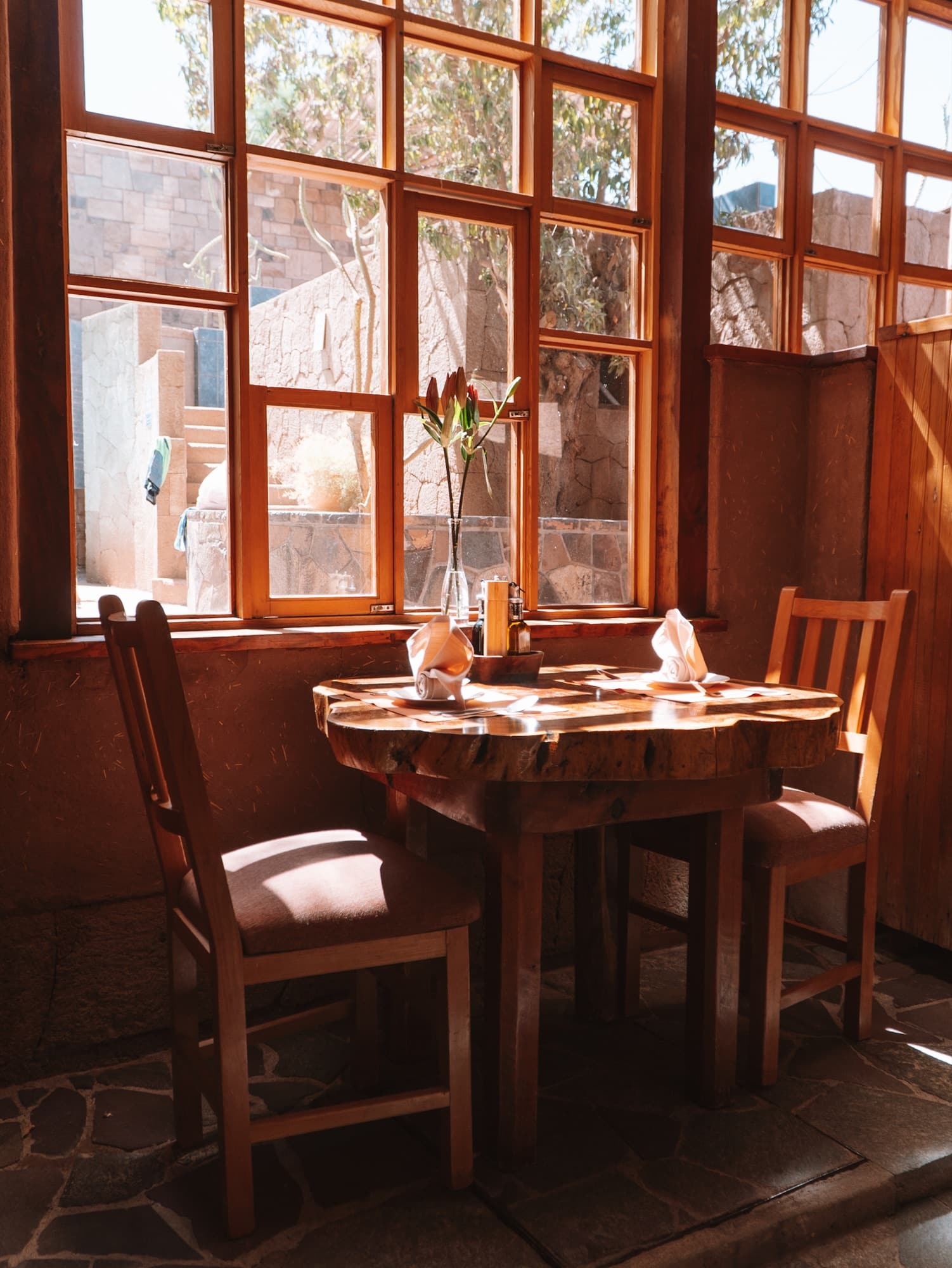 Mesa servida en Restaurant Paacha