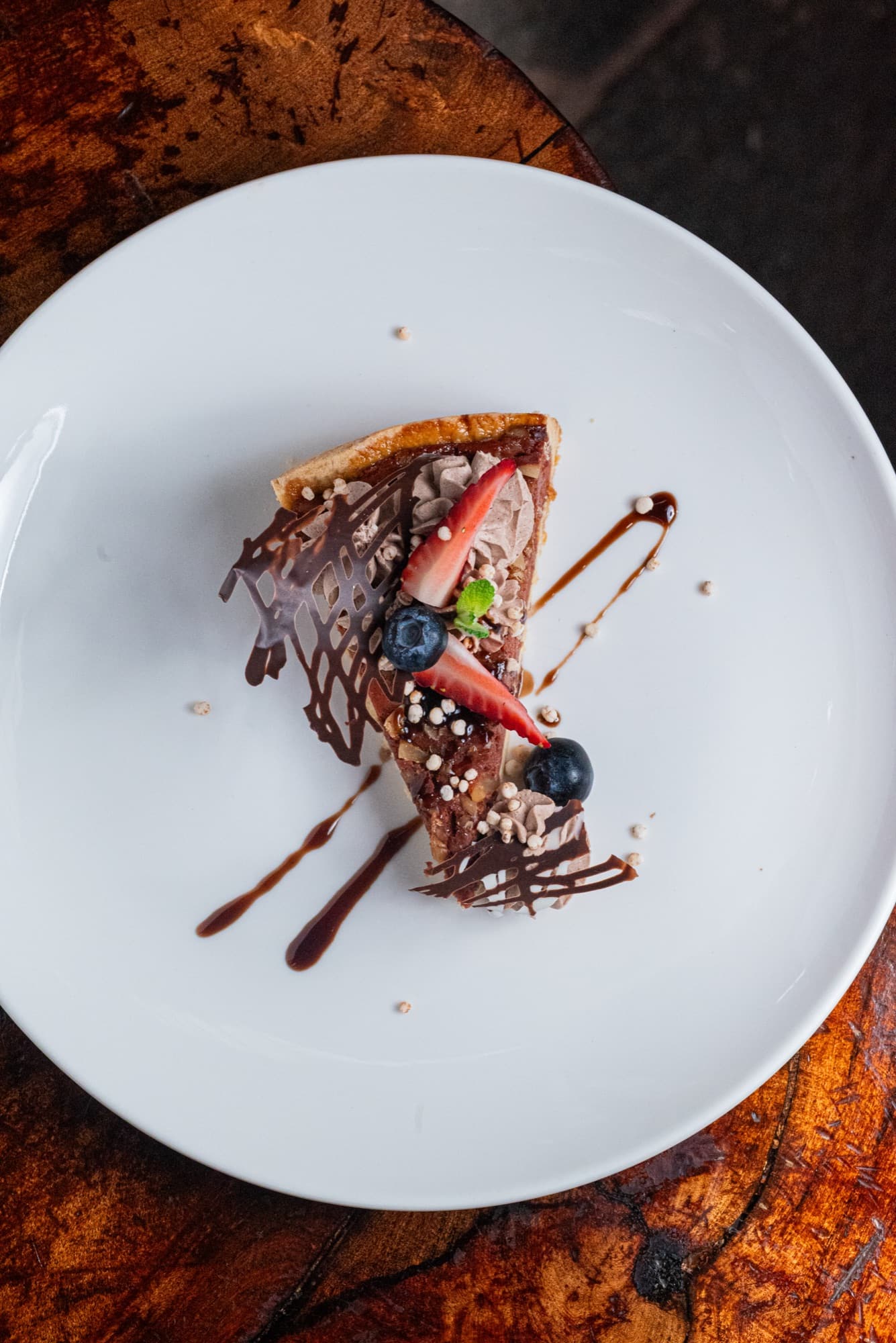 Tarta de chañar servida en Paacha