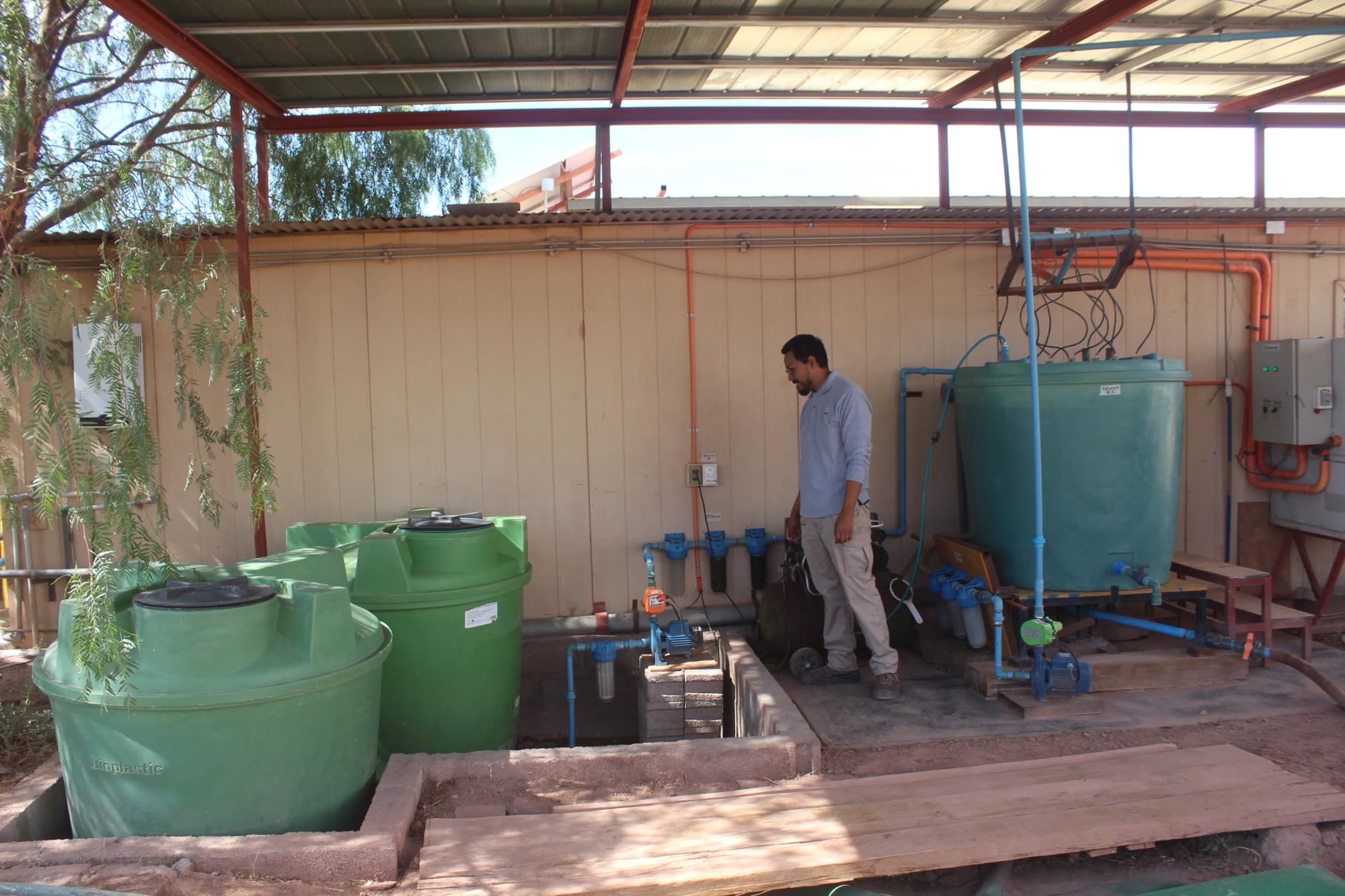 Planta de reciclaje de agua de la lavandería